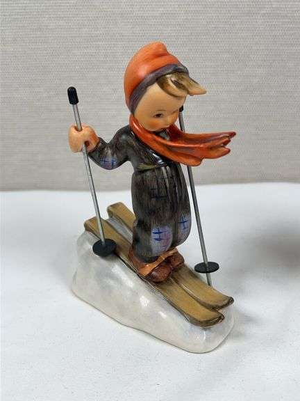 GOEBEL HUMMEL SLED AND SKIER FIGURINES