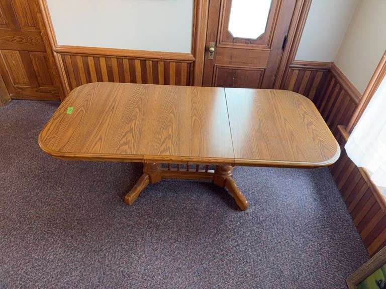 Wooden Rounded Corner Dining Table