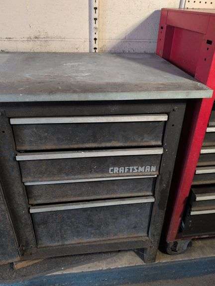 Black Craftsman tool chest - 4’ x 20” x 35” tall