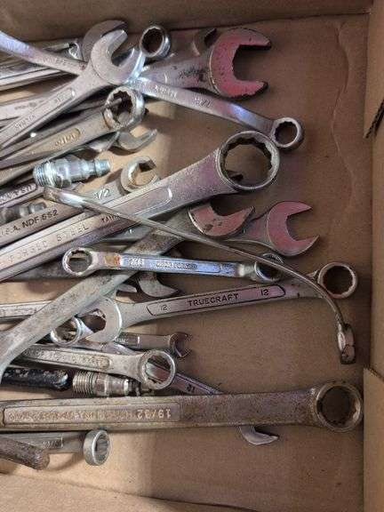 Large assortment of wrenches