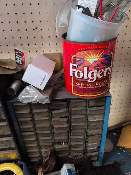 (2) screw organizers, safety glasses, and more