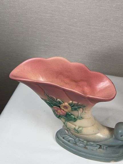 Hull Art Pottery Wildflower cornucopia vases