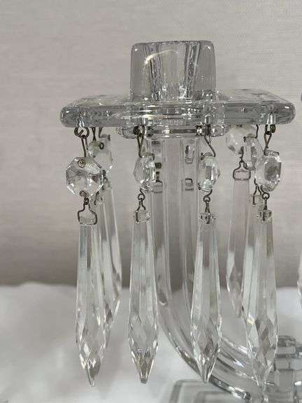 HEISEY GLASS CANDLESTICKS