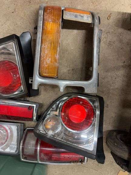Tote of headlights, brake lights and more