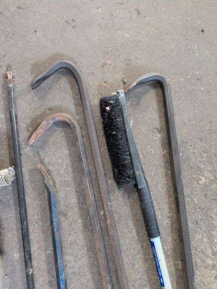 (4) pry bars and other items