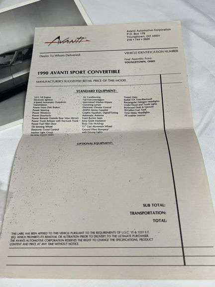 AMT PRESTIGE STUDEBAKER MODEL