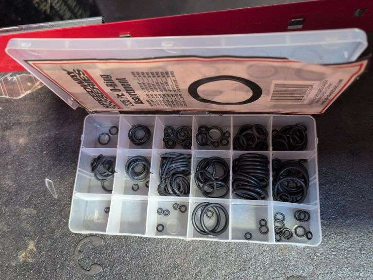 Compartment organizer with screws, washers, and more