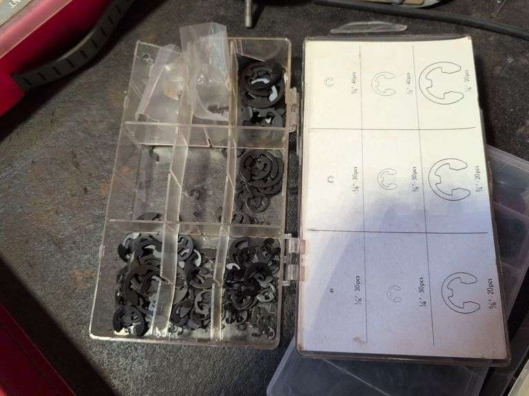Compartment organizer with screws, washers, and more