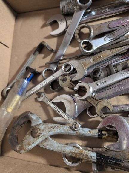Large assortment of wrenches