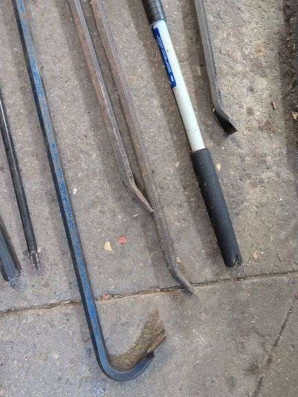 (4) pry bars and other items