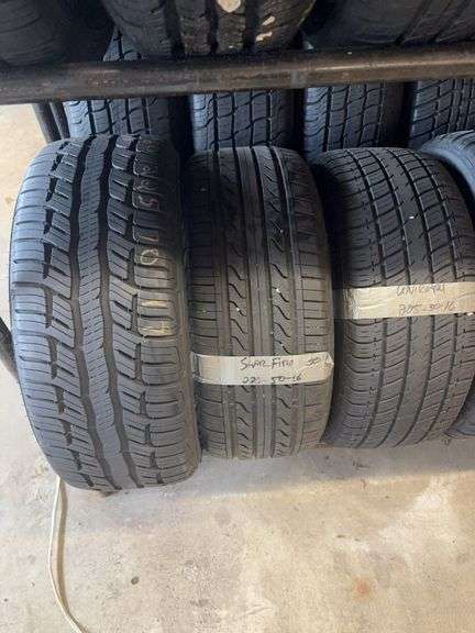 (3) tires like new - (2) 225/50/16 and 225/70/17