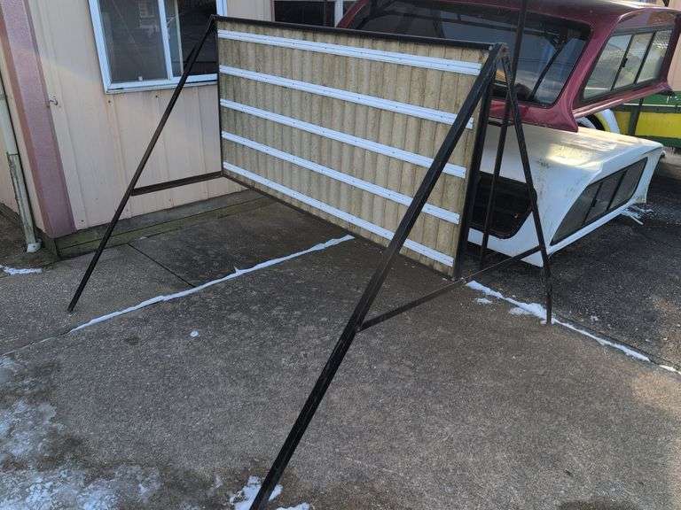 Outdoor double-sided advertisement sign with 6" letters - 6' long