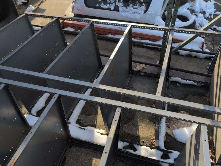 (2) metal shelving units - 38" x 24" x 87"