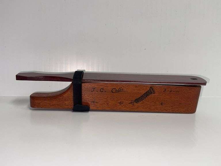 2002 J.C. Calls, Carolina Cackle Cutting Box, Jack Strickland "Signed"