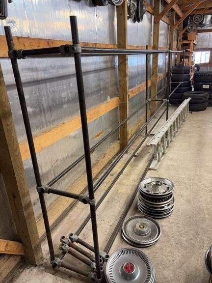 Metal tire rack - 22' x 14.5" x 72"