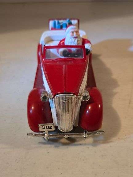 CLARK MOTOR OIL SANTA CAR BANK DIE CAST