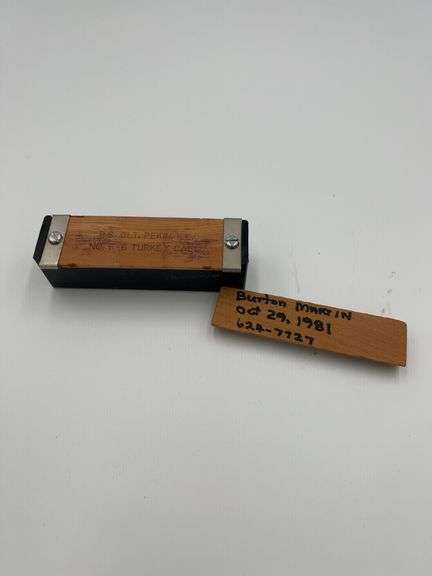 1981 P.S. Olt Pekin III No. F-6 Turkey Call "Signed"