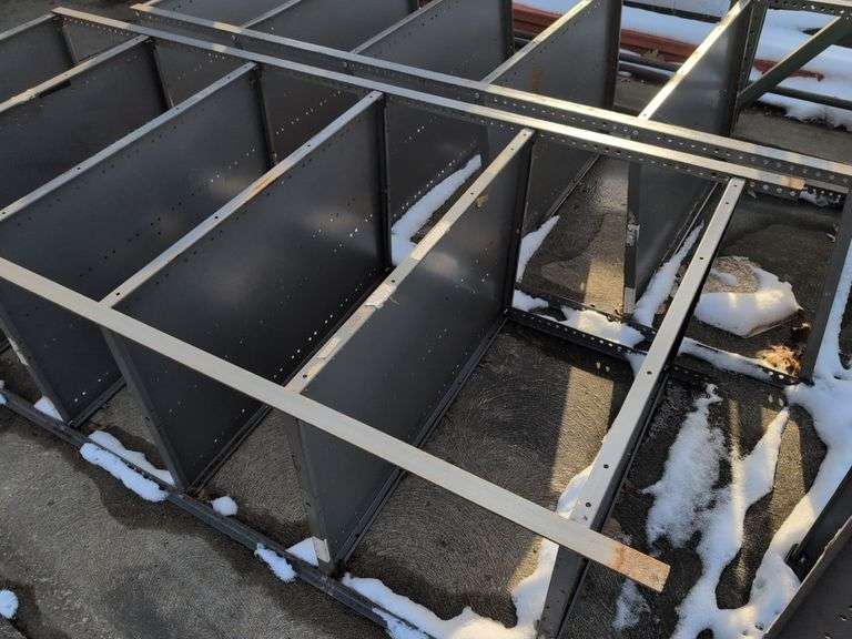 (2) metal shelving units - 38" x 24" x 87"