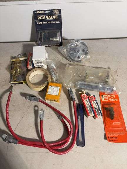 Pcv valve, Oil filter wrench, spark plugs, and more