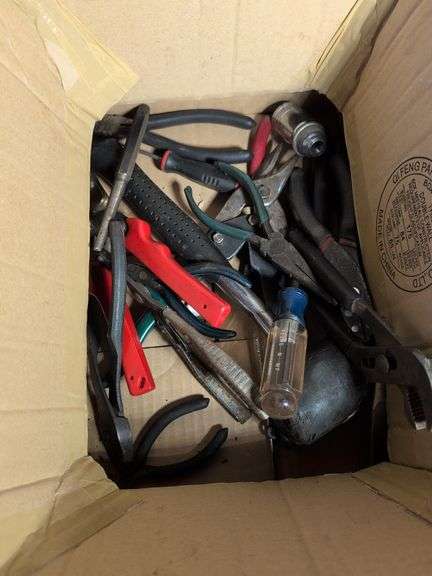 Large assortment of tools - pliers, hammer, wrench, and more