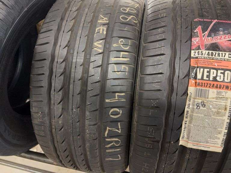 (2) tires like new - 245/40/17