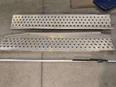 (2) 78" metal ramps and trailer jack bar
