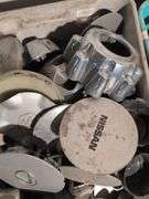 Tote of hubcaps/center caps - Acura, Nissan, Ram, and many more