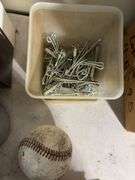 Box of tape, Cap hub, baseball, sign letters and more -see photos