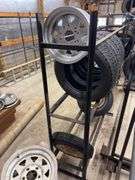 Metal tire rack - 110" x 17" x 66"