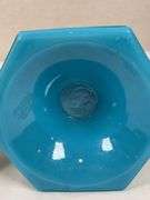 NORTHWOOD GLASS CANDLESTICKS JADE BLUE