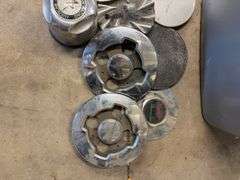 Tote miscellaneous hub caps and parts -American Racing, Ultra, Boyd’s and more