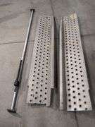 (2) 78" metal ramps and trailer jack bar