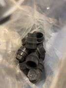 (2) totes of plastic pipe unions