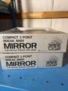 (2) matching Compact 2 point break away mirrors, unopened in box