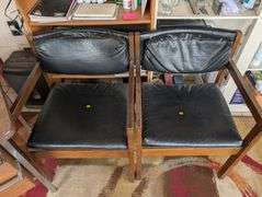 (2) chairs and office swivel chair