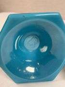 NORTHWOOD GLASS CANDLESTICKS JADE BLUE