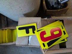 Outdoor double-sided advertisement sign with 6" letters - 6' long