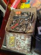 Drawer of drill bits, Allen wrenches, sockets, and more