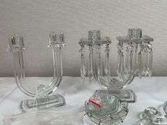 HEISEY GLASS CANDLESTICKS