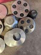 Large tote of hub caps and covers -Chevy, Ford and more