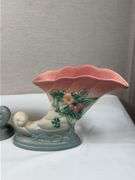 Hull Art Pottery Wildflower cornucopia vases