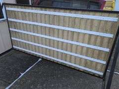 Outdoor double-sided advertisement sign with 6" letters - 6' long