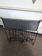 NAPA metal rack with hose clamps