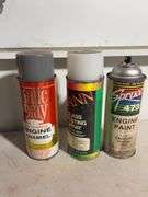 (8) spray cans -Engine enamel, spray paint, vent magic and more