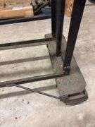 Metal tire rack on wheels - 75" x 14" x 72"