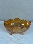 Fenton Orange Tree Marigold Carnival Glass Bowl