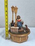 ANRI THORENS WOOD CARVED MUSIC BOX