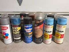 (24) Mostly empty spray cans, Spray enamel, Spatter paint, and more
