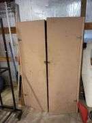 Wooden storage cabinet - 49" x 24" x 73" -contents not included