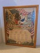 UNITED STATES NATIONAL GUARD FRAMED POSTER 17.5" X 21.5"